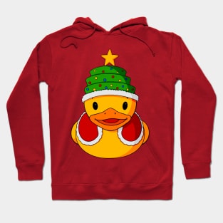 Christmas Tree Hat Rubber Duck Hoodie